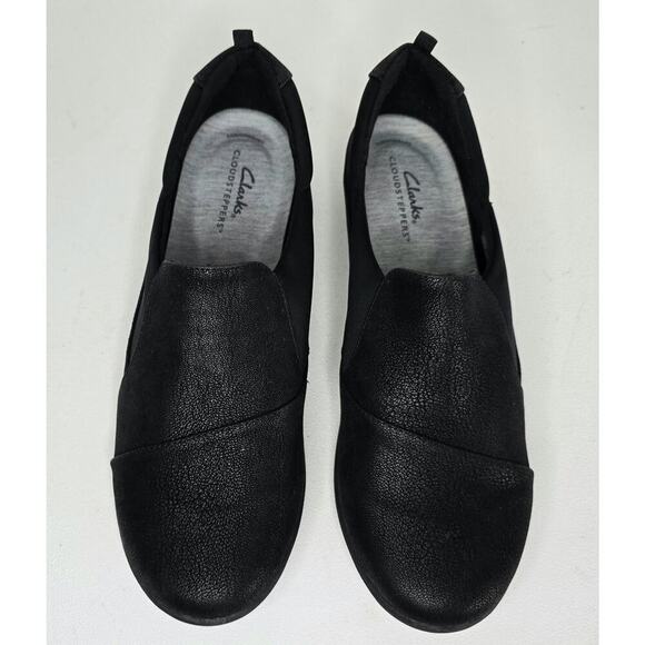 Clarks Black Cloud Steppers Sillian Paz Slip on Comfort Shoe Loafer 10 NEW - Picture 2 of 10